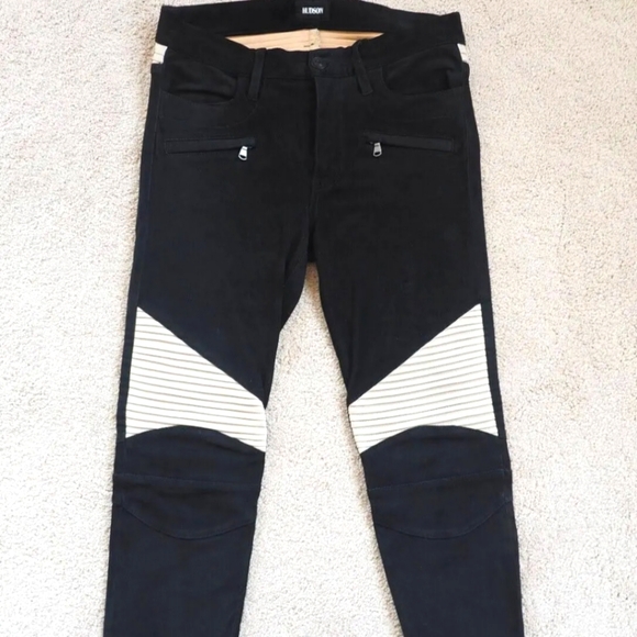 Hudson French Lamb Nubuck Stretch Shelby Custom Moto Super Skinny - Picture 1 of 9